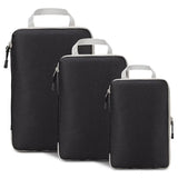 3 piece set of black and white lunch bags