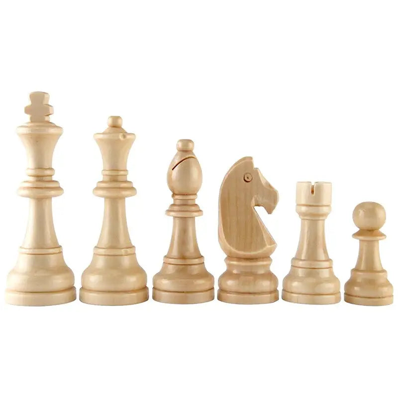 a chess set with a white knight and a black knight