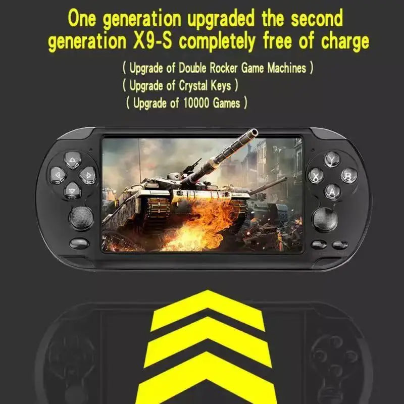 a game controller with a yellow arrow on it