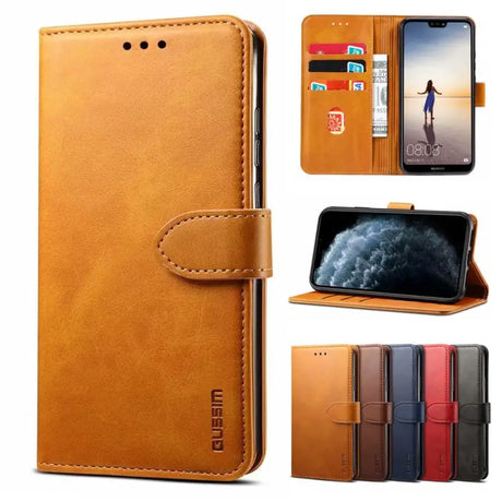 genuine leather wallet case for iphone x