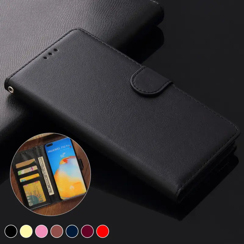 the case is made from genuine leather and has a card slot