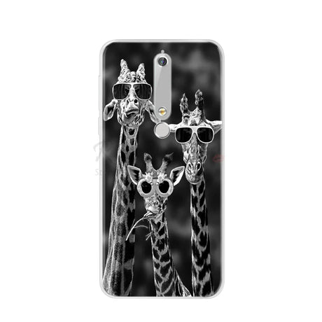 Giraffe-themed phone case.
