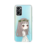 a girl with long hair wearing a flower crown phone case
