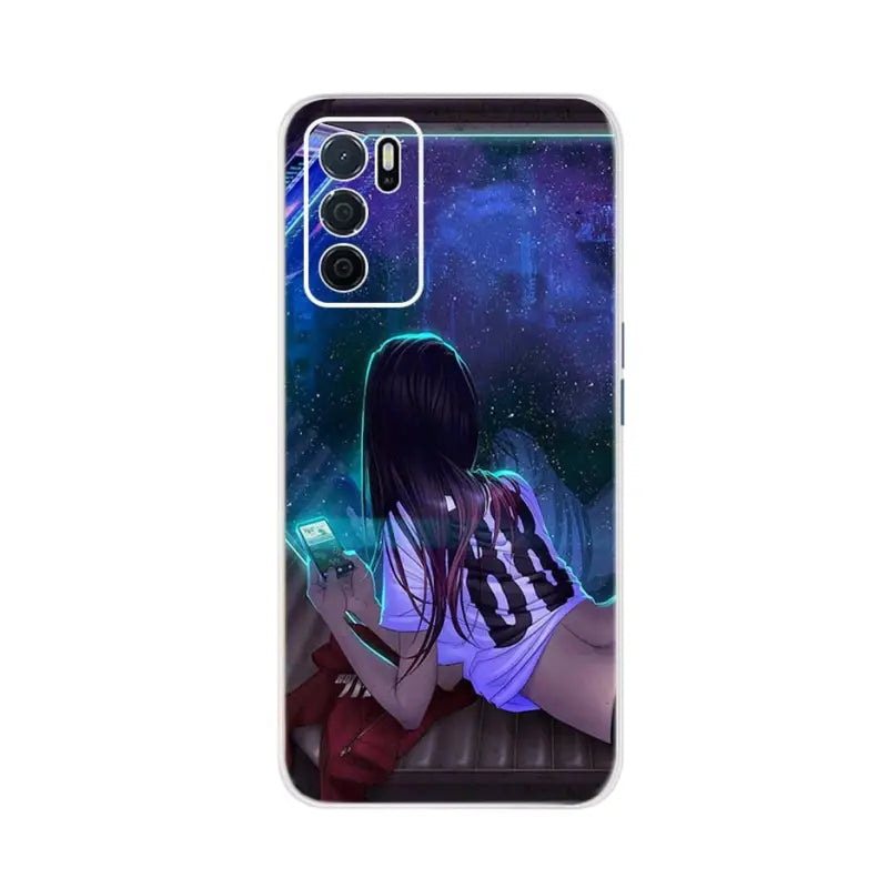 a girl with a phone case for samsung s9