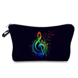 colorful music notes cosmetic bag