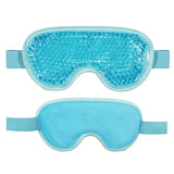 a pair of blue eye masks with seic crystals