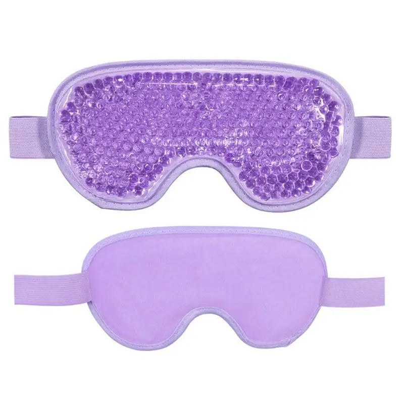 a pair of purple eye mask with sequins