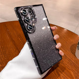 Glittery black smartphone case with a prominent camera module.