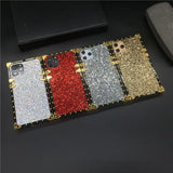 Glittery, jewel-encrusted smartphone cases in various colors.