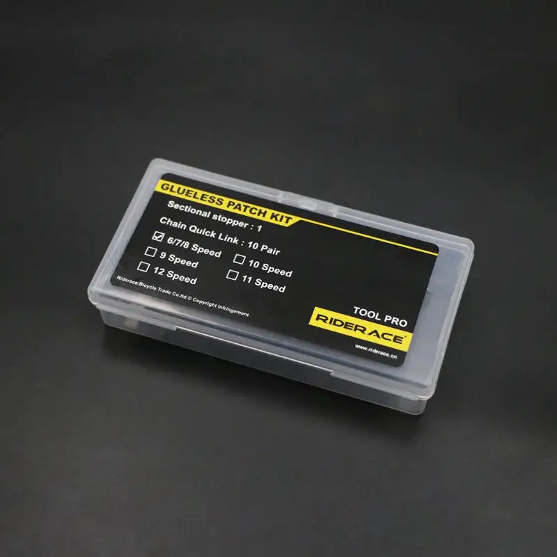 a small plastic box with a label on it
