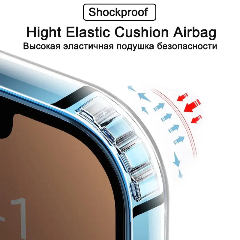 the back of a ski goggles with a red arrow pointing up to the right