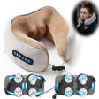 a neck pillow with a remote control