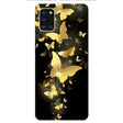 Gold butterflies on black phone case