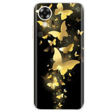 gold butterflies on black phone case