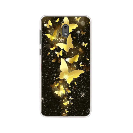 gold butterflies on black samsung galaxy s6 case