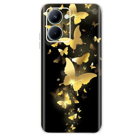 gold butterflies on black samsung s7 case