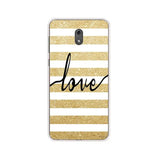 gold glitter love case for motorola z3