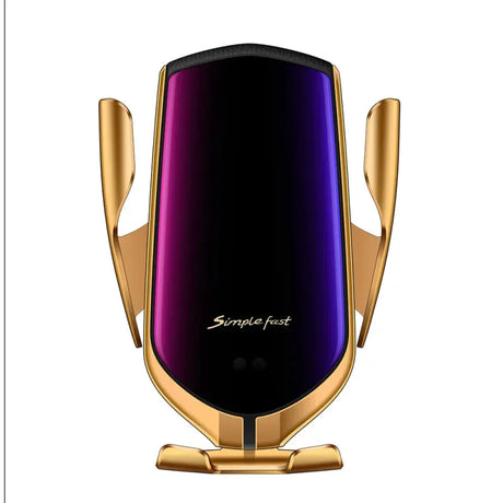 the gold and purple phone stand