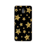 gold stars on black samsung case