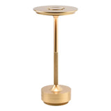the gold side table with a round base
