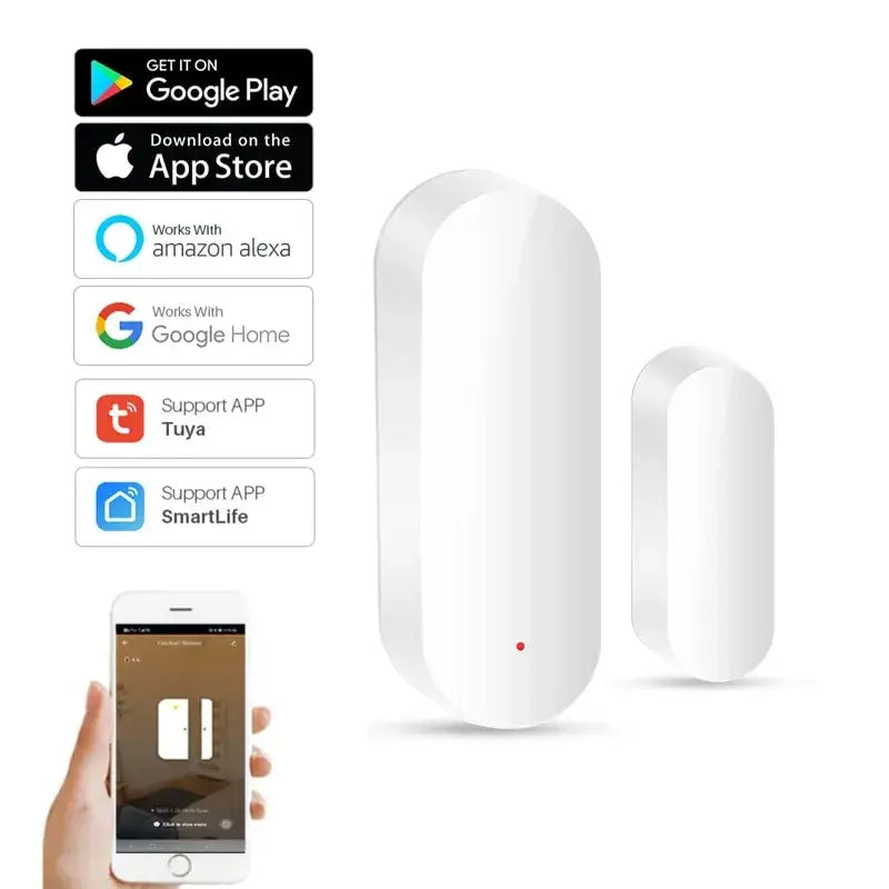 The google home security system is shown with a hand holding a smart device