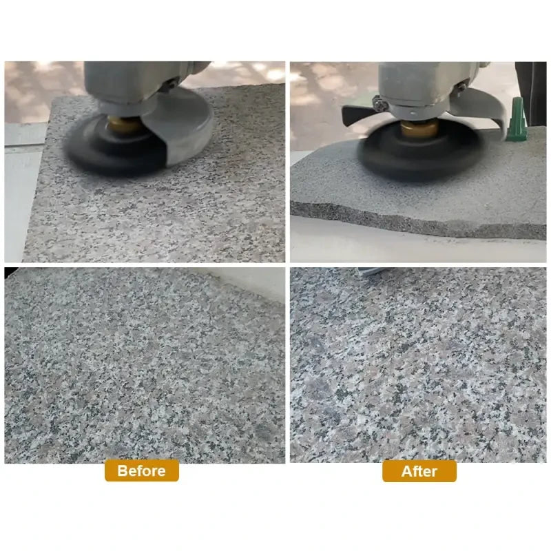 a person using a sand machine to polish a concrete