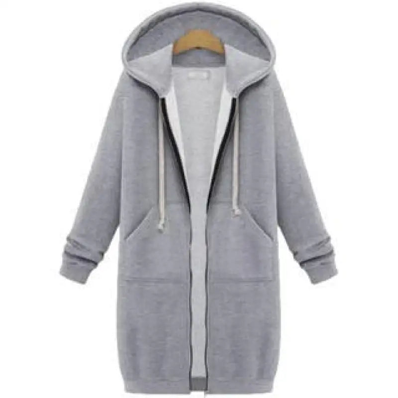 a gray hoodedie jacket with a hoodie