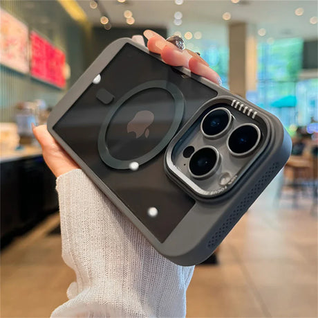 Gray iPhone case with camera protection.