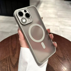 Gray iPhone case with MagSafe.