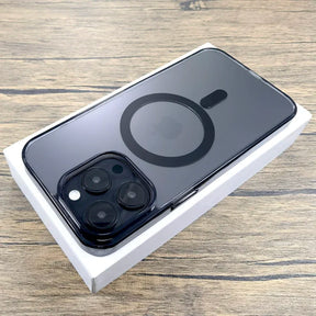 Gray phone case with MagSafe ring.