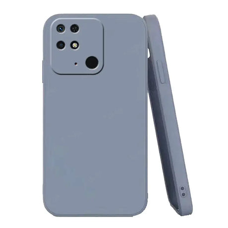 The back of a gray phone case