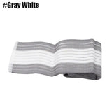 gray and white striped headband