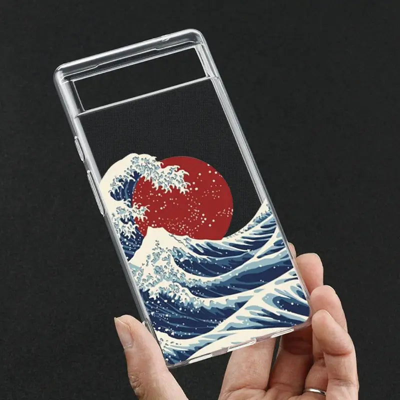 the great wave clear case for iphone
