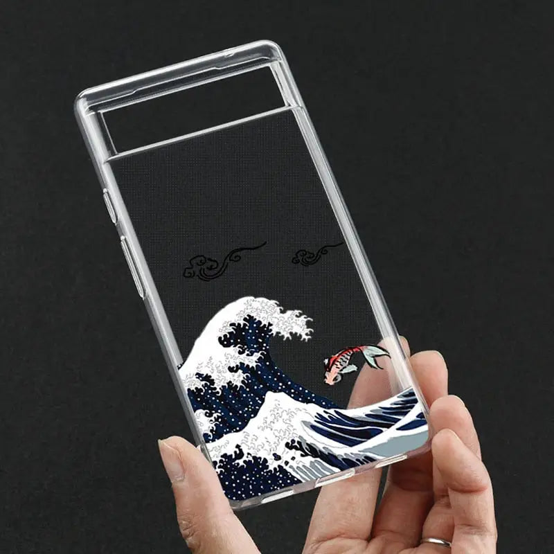 the great wave clear case for samsung