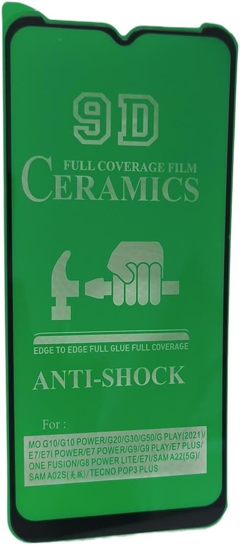 Green 9D ceramic full coverage anti-shock screen protector.