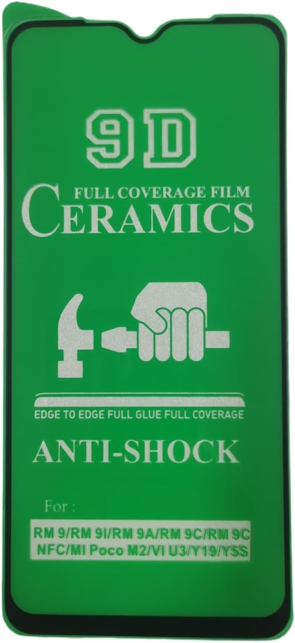Green 9D ceramics anti-shock phone screen protector.