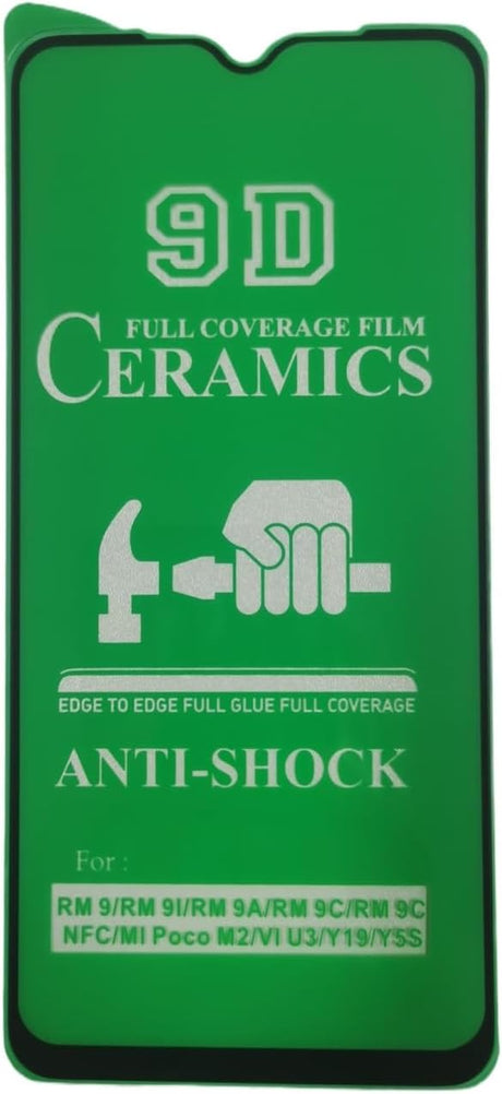 Green 9D ceramics anti-shock phone screen protector.