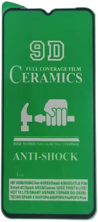 Green anti-shock ceramic screen protector.