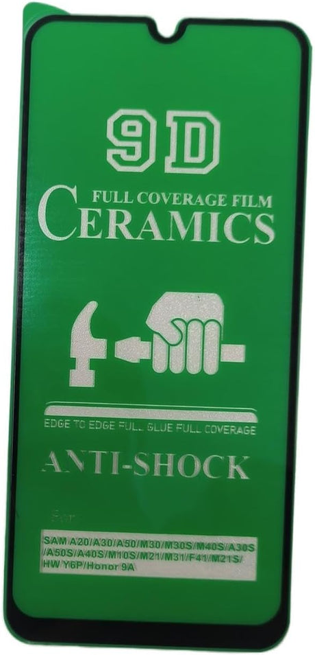 Green anti-shock ceramic screen protector.