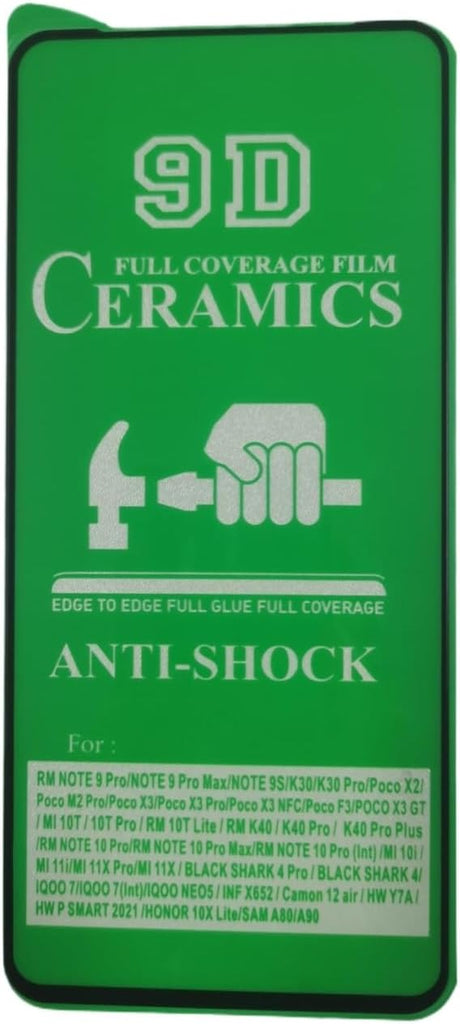 Green anti-shock phone screen protector.