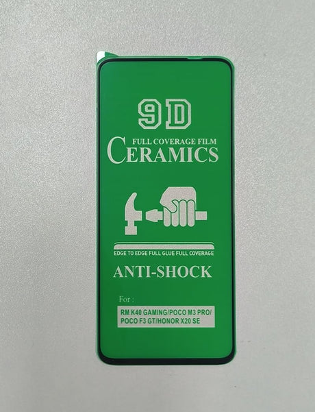 Green anti-shock phone screen protector.