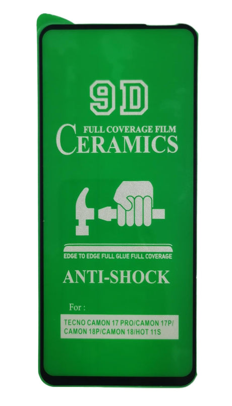 Green anti-shock phone screen protector.