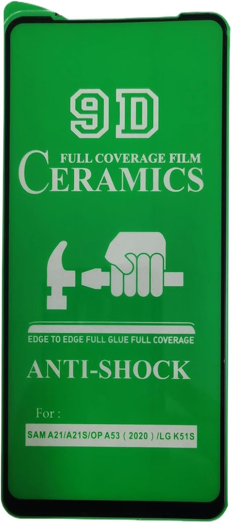 Green anti-shock phone screen protector.