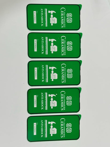Green anti-shock screen protectors.