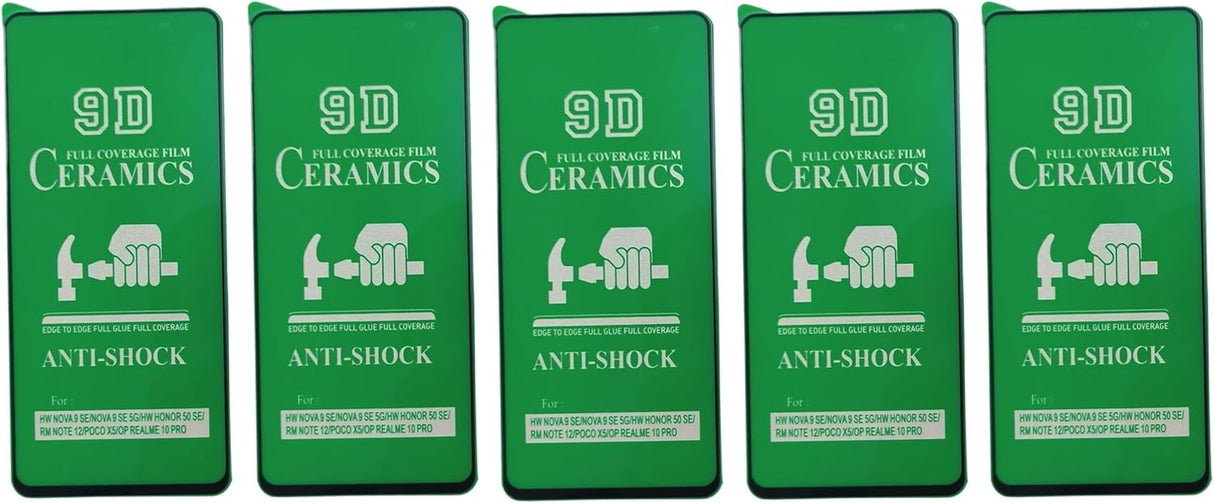 Green anti-shock screen protectors.