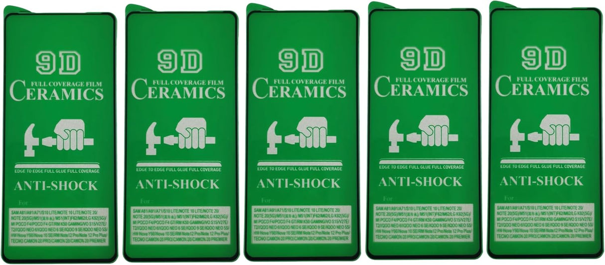 Green anti-shock screen protectors.
