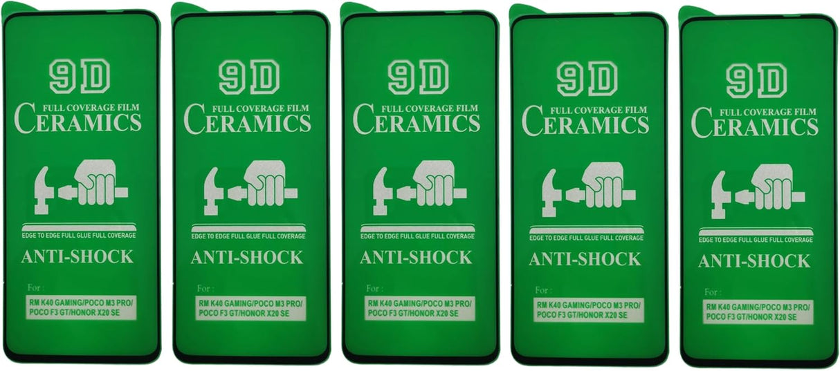 Green anti-shock screen protectors.