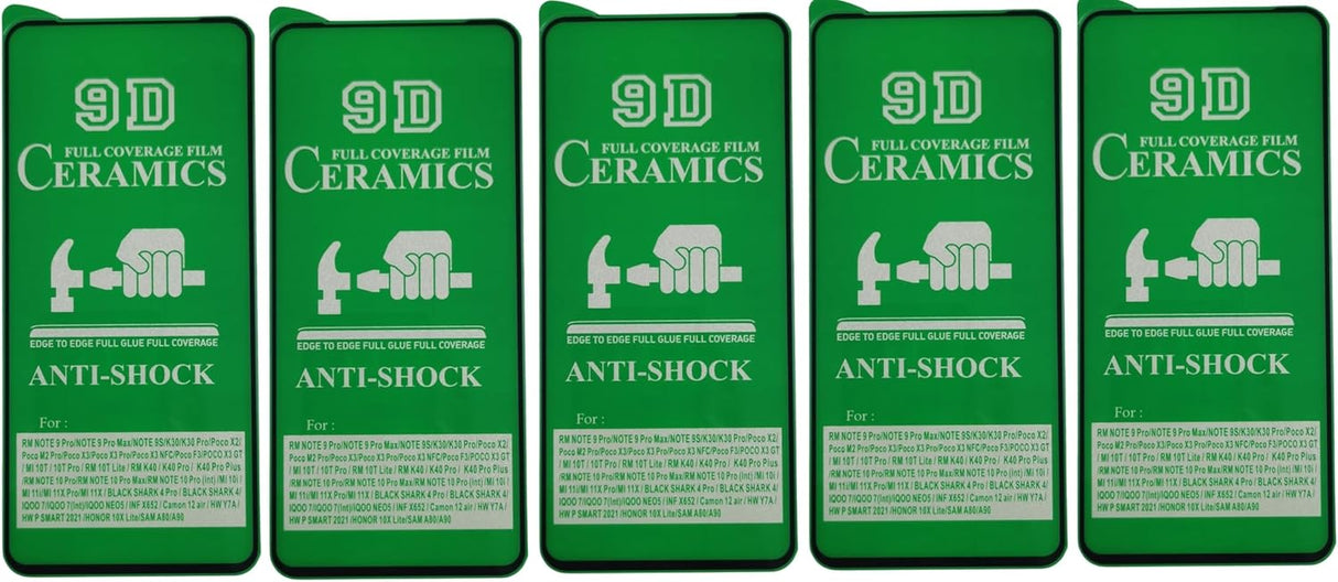 Green anti-shock screen protectors.
