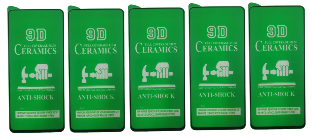 Green anti-shock screen protectors.