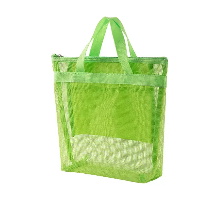 a green shopping bag